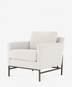 Lulu And Georgia Bouclé + Textural Fabric Kass Accent Chair