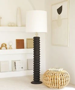 Lulu And Georgia Lighting Regina Andrew Accordion Floor Lamp, Ebony