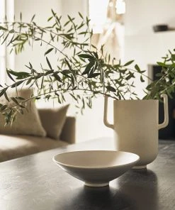 Lulu And Georgia Sheldon Ceramics Flared Bowl, Stone Outdoor Collection