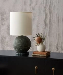 Lulu And Georgia Bethea Sphere Table Lamp, Limestone