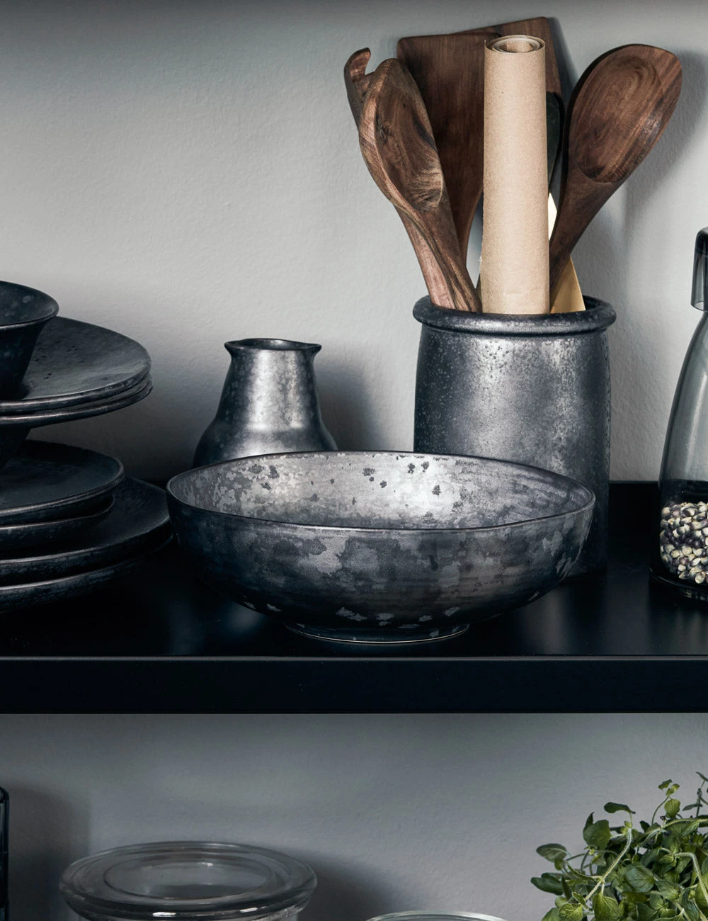 Lulu And Georgia Weilan Low Serving Bowl, Black/Brown 4 Lulu And Georgia Weilan Low Serving Bowl, Black/Brown