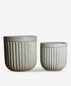 Lulu And Georgia Willis Concrete Planters (Set Of 2)