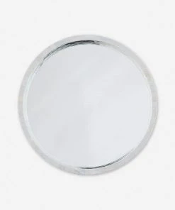 Lulu And Georgia Curved + Rounded Regina Andrew Mother-of-Pearl Round Mirror