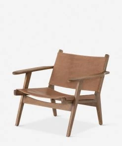 Lulu And Georgia Sela Leather Accent Chair Living Room