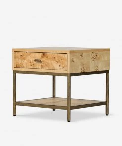 Lulu And Georgia Lorca Burl Wood Side Table