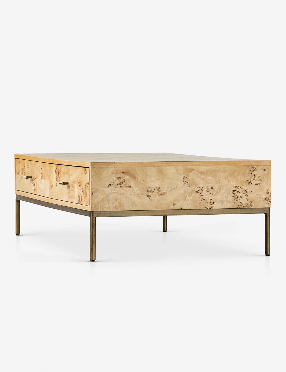 228771-001_DET_1.jpg Lulu And Georgia Lorca Burl Wood Coffee Table New
