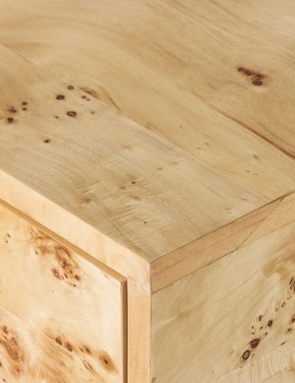 228771-001_DET_3.jpg Lulu And Georgia Lorca Burl Wood Coffee Table New