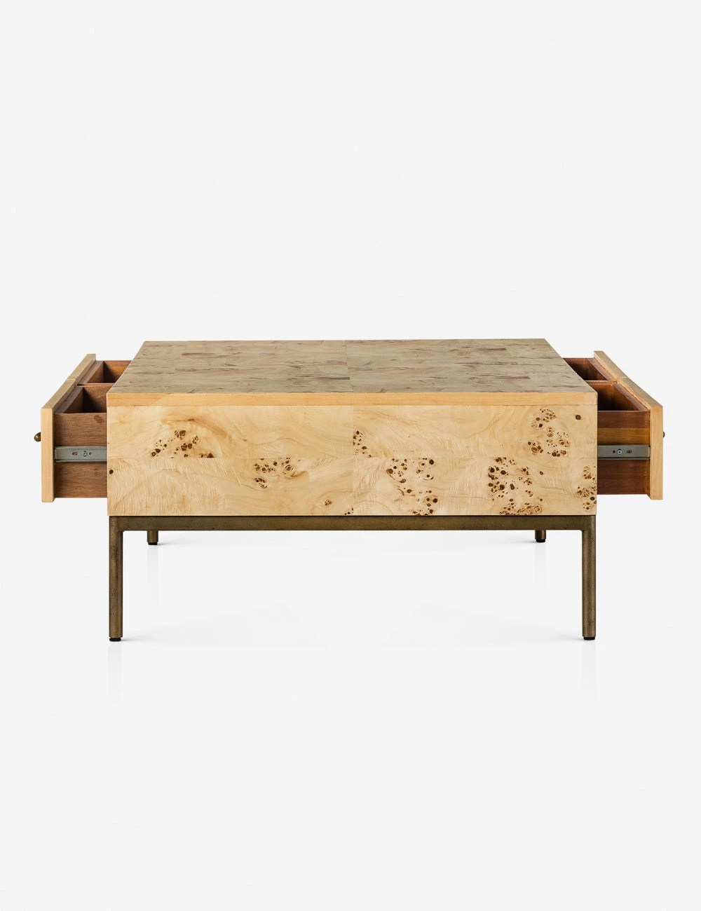 228771-001_OPN_2.jpg Lulu And Georgia Lorca Burl Wood Coffee Table New