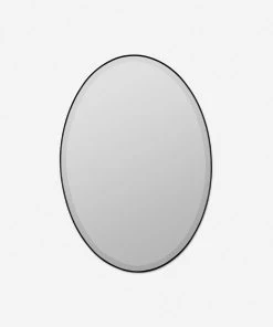 Lulu And Georgia Luke Oval Mirror, Black New