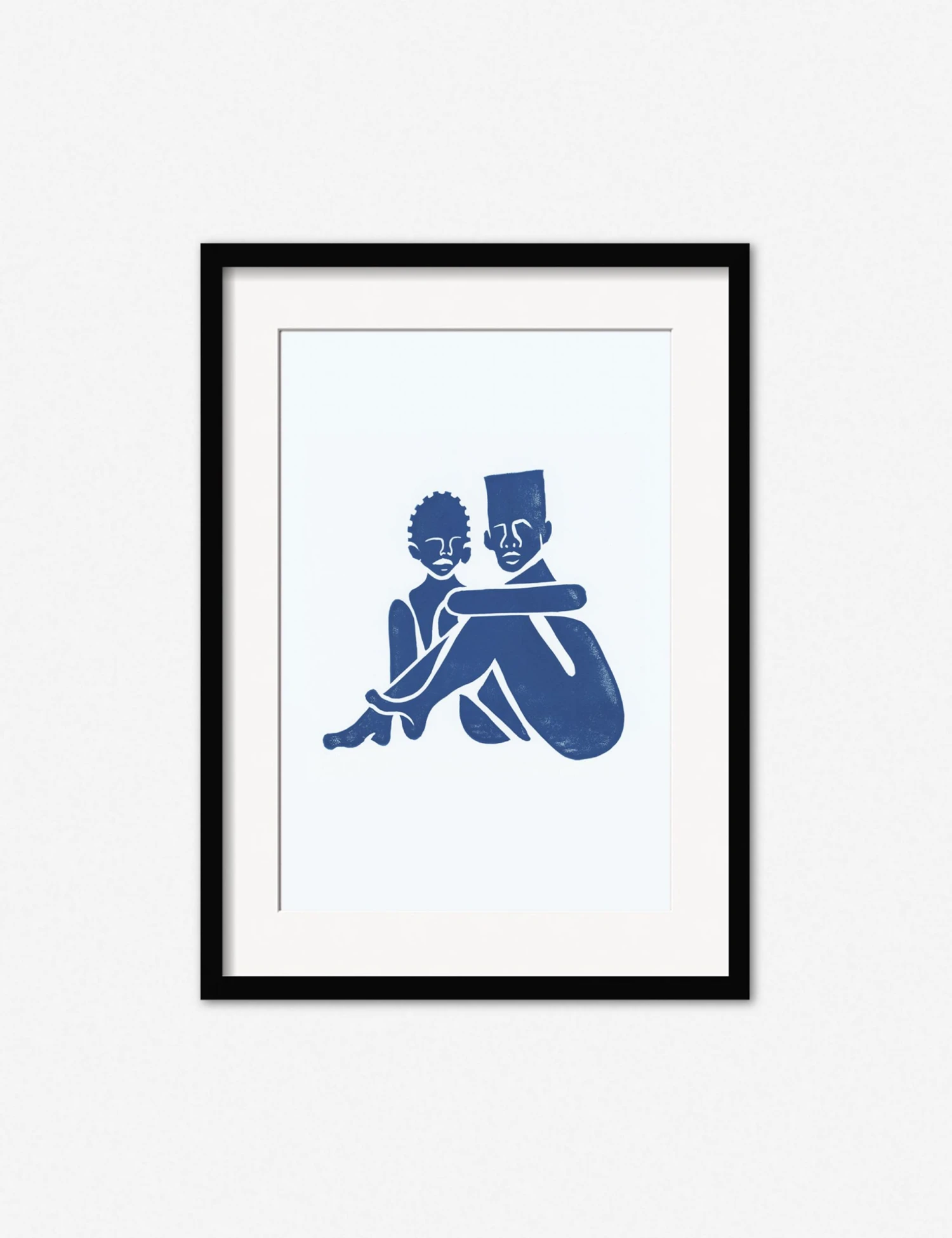 AdrianPairBlackFrame.jpg Lulu And Georgia 'Pair' Print By Adrian Brandon