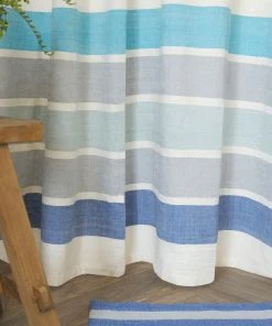Lulu And Georgia Bolé Road Textiles Omo Shower Curtain, Azure 9 Lulu And Georgia Bolé Road Textiles Omo Shower Curtain, Azure