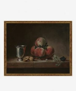 Lulu And Georgia Earth Tones 'Still Life With Peaches, A Silver Goblet, Grapes, And Walnuts' Wall Art By Jean-Simeon Chardin 7 Lulu And Georgia Earth Tones 'Still Life With Peaches, A Silver Goblet, Grapes, And Walnuts' Wall Art By Jean-Simeon Chardin