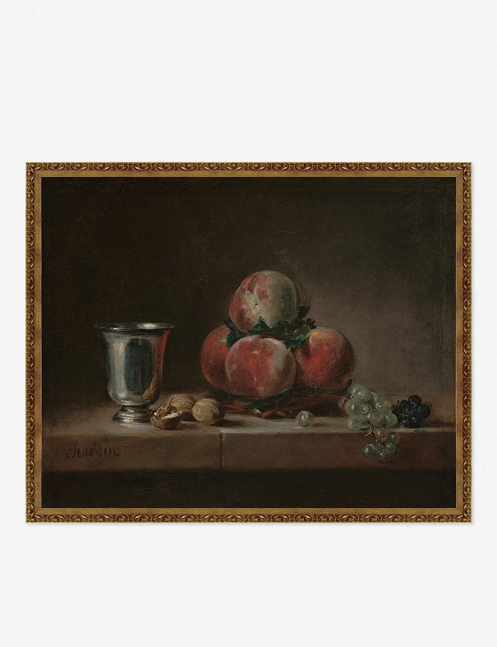 Lulu And Georgia Earth Tones 'Still Life With Peaches, A Silver Goblet, Grapes, And Walnuts' Wall Art By Jean-Simeon Chardin 5 Lulu And Georgia Earth Tones 'Still Life With Peaches, A Silver Goblet, Grapes, And Walnuts' Wall Art By Jean-Simeon Chardin