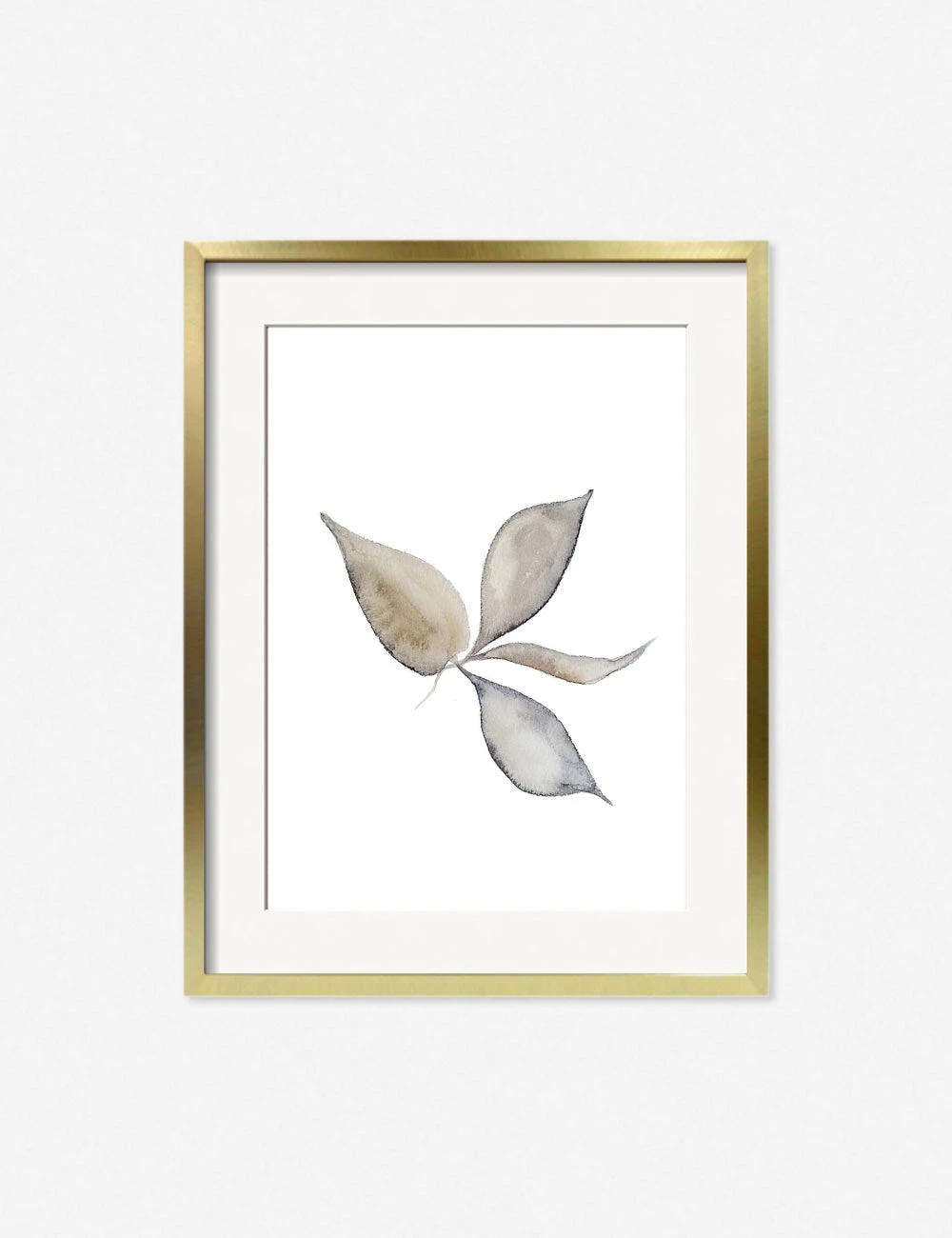 CelineFadedLeavesGoldFrame.jpg Lulu And Georgia Muted Pastels 'Faded Leaves' Print By Céline Nordenhed