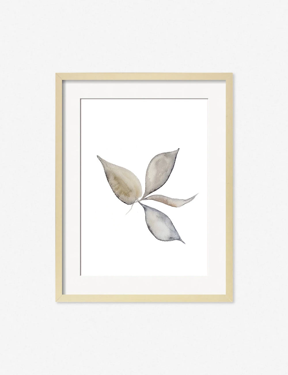CelineFadedLeavesNaturalFrame.jpg Lulu And Georgia Muted Pastels 'Faded Leaves' Print By Céline Nordenhed