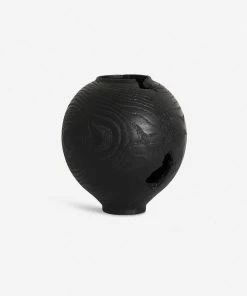 Lulu And Georgia Charred Korean Mahogany Moon Jar, Small By Namu Home Goods
