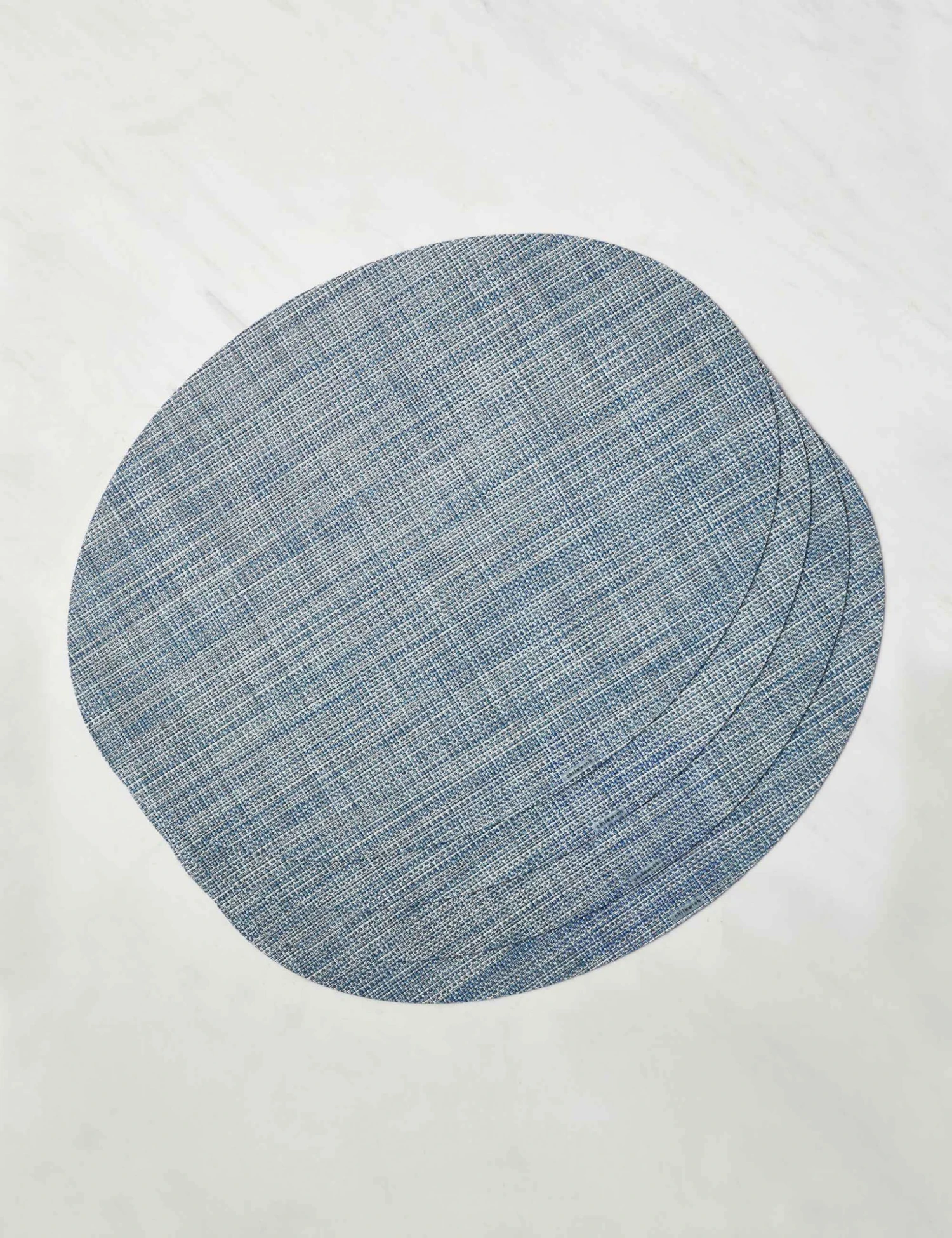 ChilewichMiniBasketweaveOvalPlacemat_Chambray_Setof4_6254.jpg Lulu And Georgia Chilewich Mini Basketweave Oval Placemat (Set Of 4) Outdoor Collection