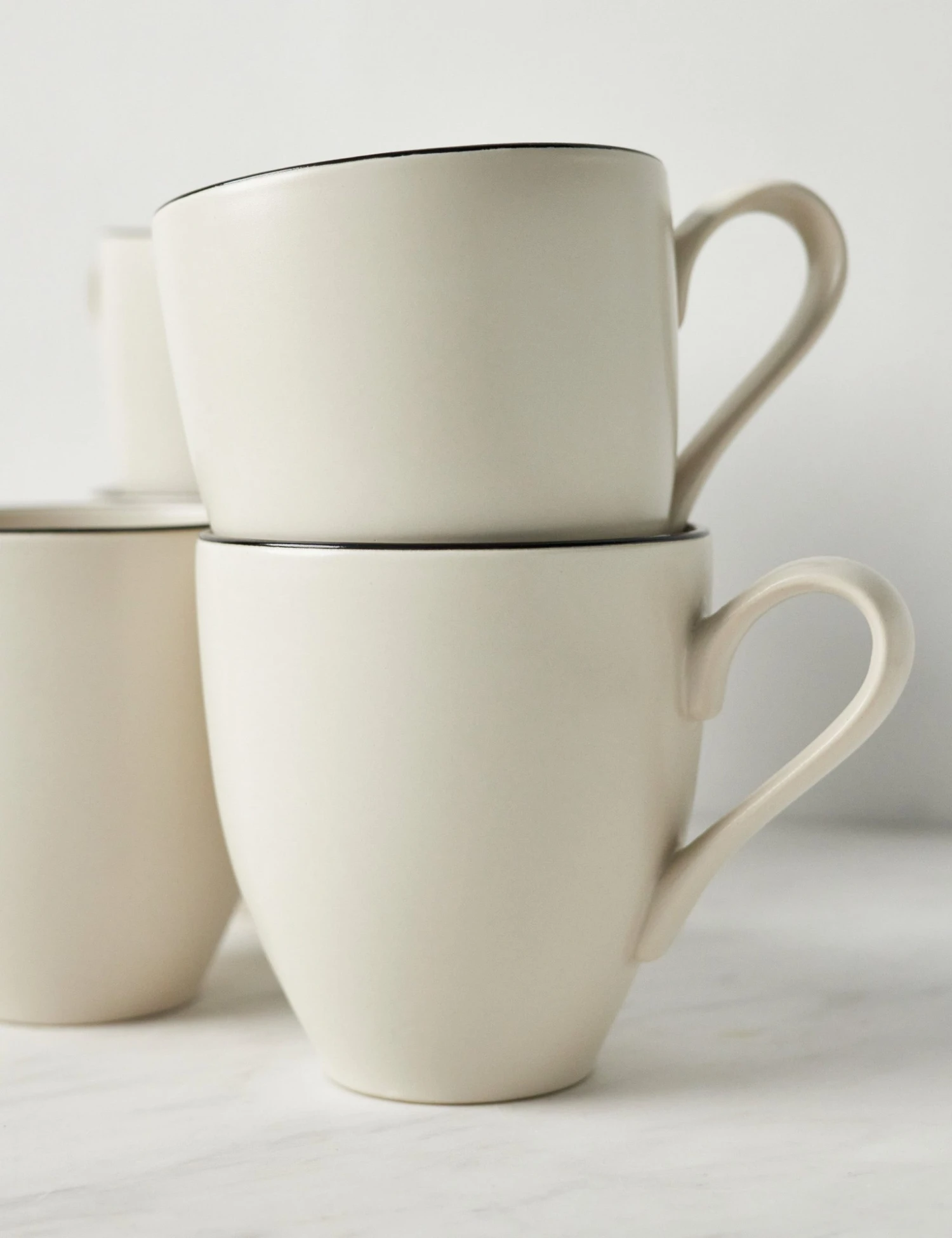 CostaNovaAugustaMugs_Natural-Black_Setof6_3010.jpg Lulu And Georgia Augusta Mugs (Set Of 6), Natural/Black By Costa Nova Artful Proportions Collection