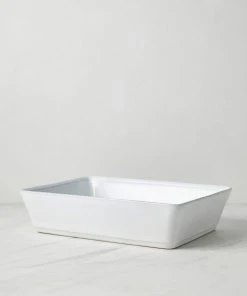 Lulu And Georgia Friso Rectangular Baker, White (14-inches) By Costa Nova