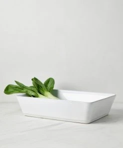 Lulu And Georgia Friso Rectangular Baker, White (14-inches) By Costa Nova