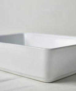 Lulu And Georgia Friso Rectangular Baker, White (14-inches) By Costa Nova