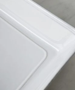 Lulu And Georgia Friso Rectangular Baker, White (14-inches) By Costa Nova