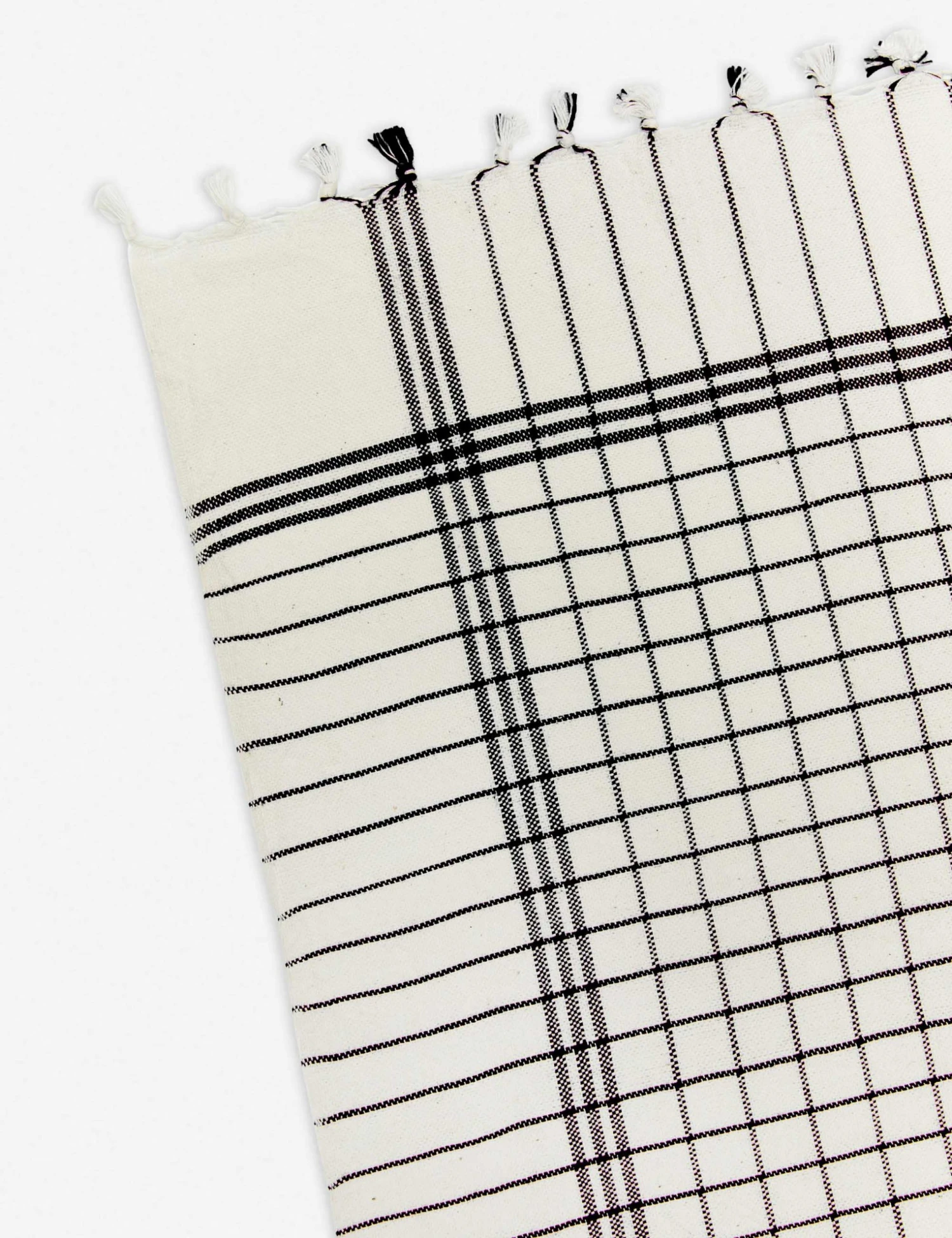 DSH_FREN_BLK-FRENCHLATTICE-BlackTeaTowel-1.jpg Lulu And Georgia Heather Taylor Home French Lattice Tea Towel