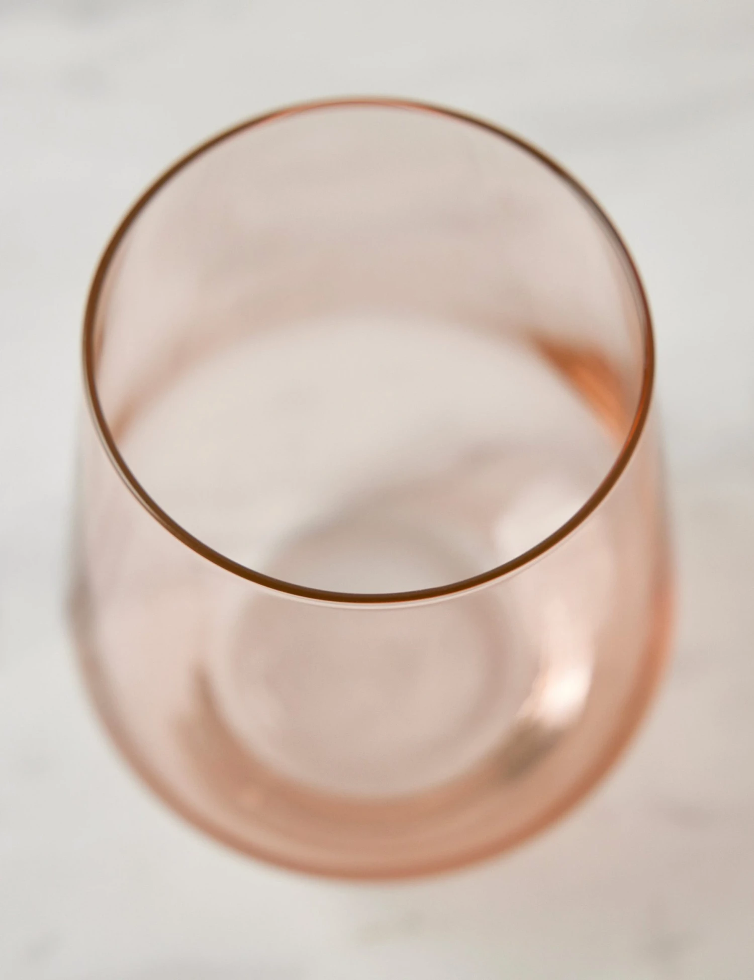 EstelleColoredGlassStemlessWineGlass_Blush_Setof2_-2.jpg Lulu And Georgia Muted Pastels Estelle Stemless Wine Glass (Set Of 2)