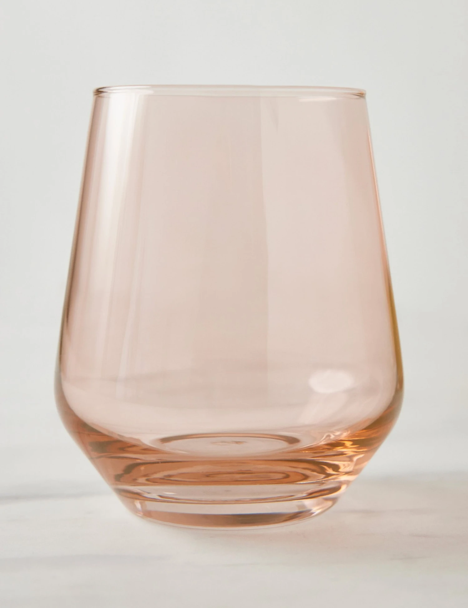 EstelleColoredGlassStemlessWineGlass_Blush_Setof2_-3.jpg Lulu And Georgia Muted Pastels Estelle Stemless Wine Glass (Set Of 2)