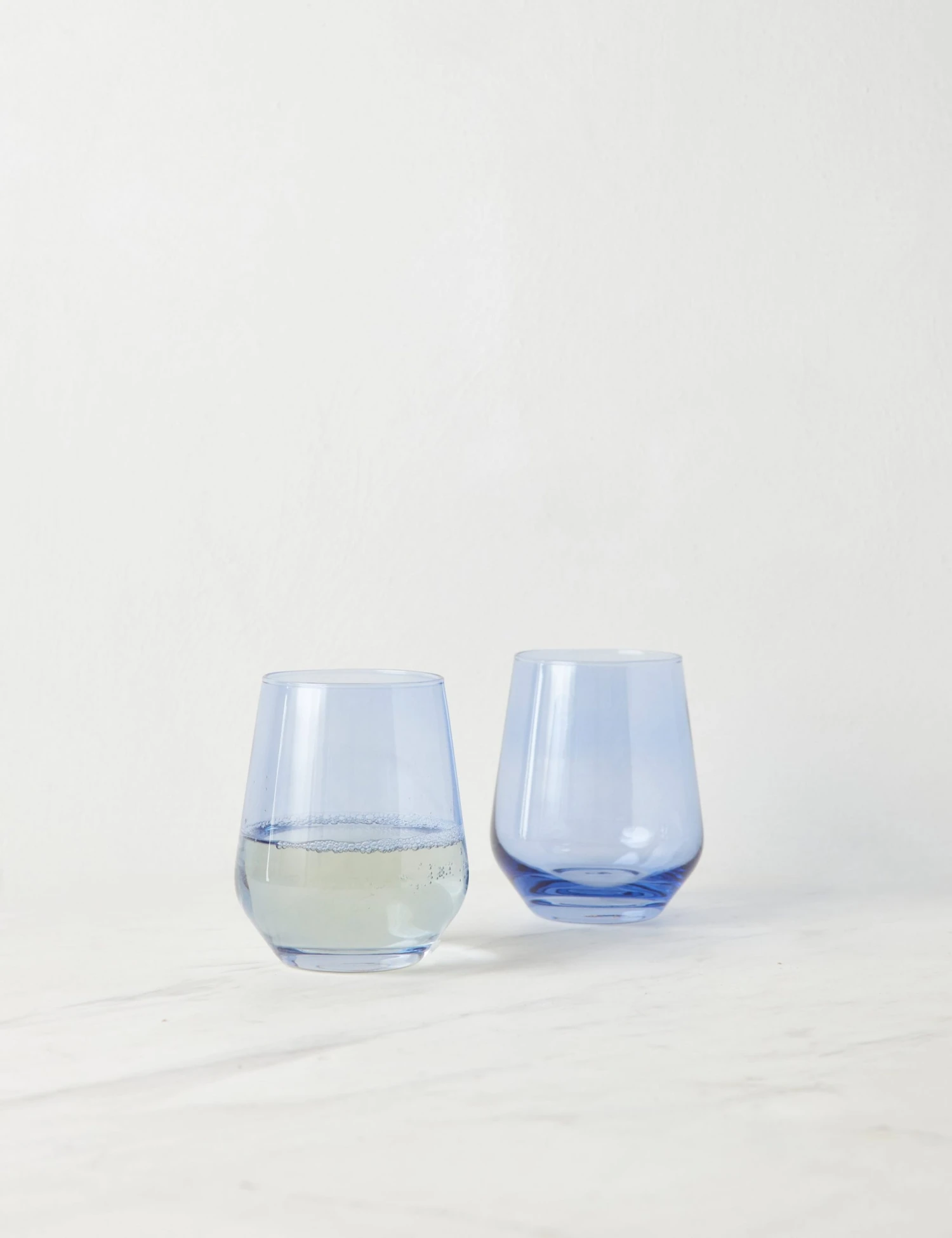 EstelleColoredGlassStemlessWineGlass_COBALT_Setof2_1.jpg Lulu And Georgia Muted Pastels Estelle Stemless Wine Glass (Set Of 2)