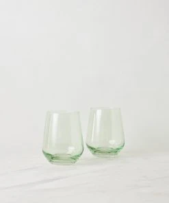Lulu And Georgia Muted Pastels Estelle Stemless Wine Glass (Set Of 2) 7 Lulu And Georgia Muted Pastels Estelle Stemless Wine Glass (Set Of 2)