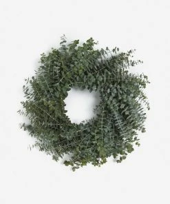 Lulu And Georgia Fresh Handmade Baby Blue Eucalyptus Wreath Mossy Greens