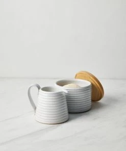Lulu And Georgia Hemlock Sugar And Creamer Set By Farmhouse Pottery Kitchen + Dining