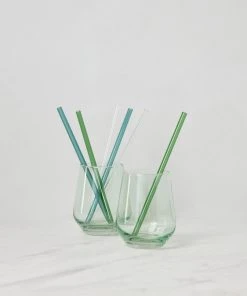 Lulu And Georgia Hawkins New York Essential Glass Straws (Set Of 12) Kitchen + Dining