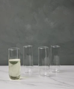 Lulu And Georgia Organic Champagne Flutes (Set Of 4) By Hawkins New York Kitchen + Dining