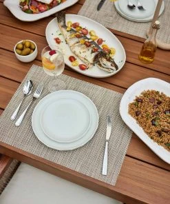 Lulu And Georgia Outdoor Collection Alfresco Bamboo Dinner Plates (Set Of 4)