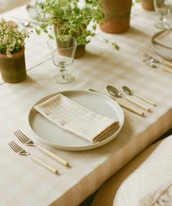 Lulu And Georgia Heather Taylor Home Gingham Tablecloth New