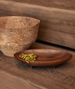 Lulu And Georgia Black Walnut Oval Footed Vessel By Namu Home Goods