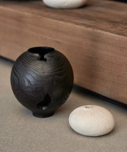 Lulu And Georgia Charred Korean Mahogany Moon Jar, Small By Namu Home Goods