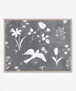Lulu And Georgia 'Flower Garden Gris' Print By Paule Marrot