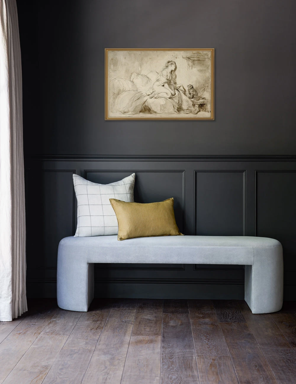 PillowVignettesSmall-7836-SITECROP.jpg Lulu And Georgia 'Oh! IF Only He Were As Faithful To Me' Wall Art By Jean-Honoré Fragonard, Original Work Held By The J. Paul Getty Museum Earth Tones