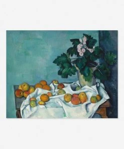 Lulu And Georgia 'Still Life With Apples And A Pot Of Primroses' Print By Paul Cézanne Walls