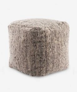 Lulu And Georgia Bouclé + Textural Fabric Libby Pouf