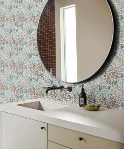 Lulu And Georgia Rylee + Cru Floral Field Wallpaper Earth Tones