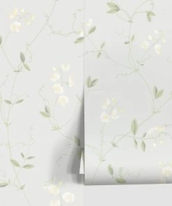Lulu And Georgia Scalamandre Sanna Wallpaper By Sandberg, Light Blue