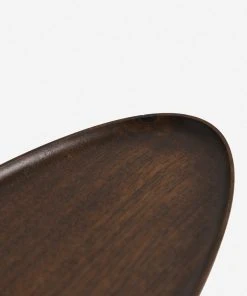 Lulu And Georgia Walnut Wood Elongated Oval Footed Plate By Namu Home Goods New