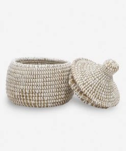 Lulu And Georgia White Wishing Basket By Expedition Subsahara Décor