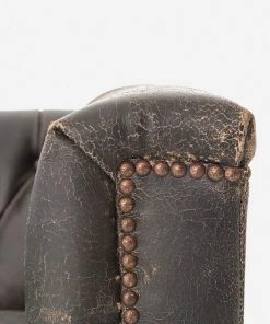 Lulu And Georgia Furniture Afia Leather Sofa, Distressed Black 7 Lulu And Georgia Furniture Afia Leather Sofa, Distressed Black