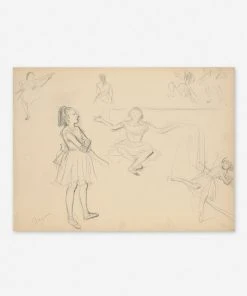 Lulu And Georgia 'Ballet Dancers Rehearsing' Wall Art By Edgar Degas, Original Work Held By The J. Paul Getty Museum Earth Tones