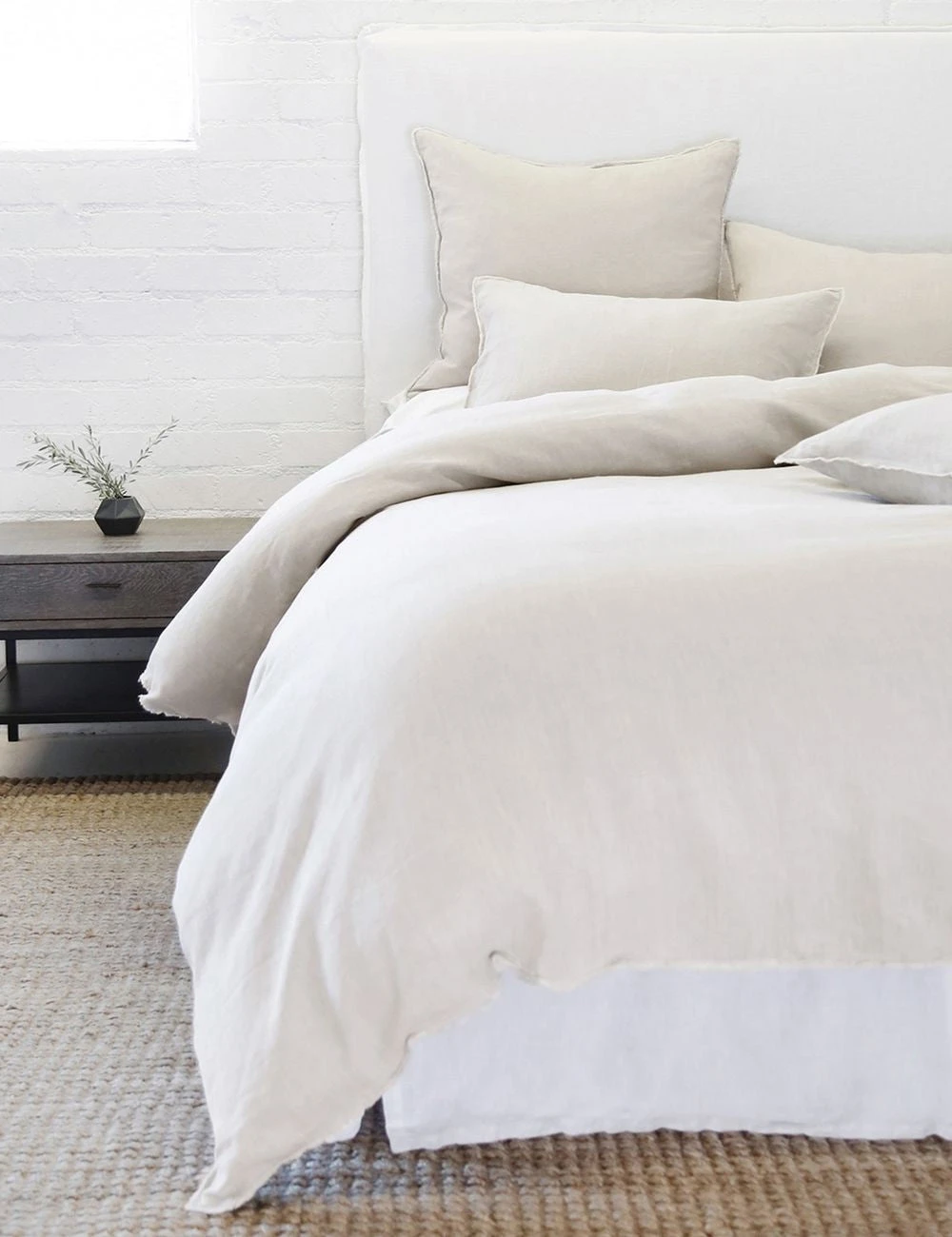 blair_bedding_taupe_1.jpg Lulu And Georgia Artful Proportions Collection Pom Pom At Home Blair Duvet